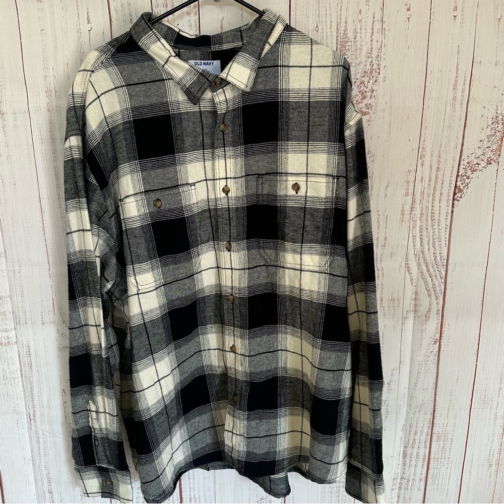 Old Navy mens long sleeve plaid flannel top size 4X